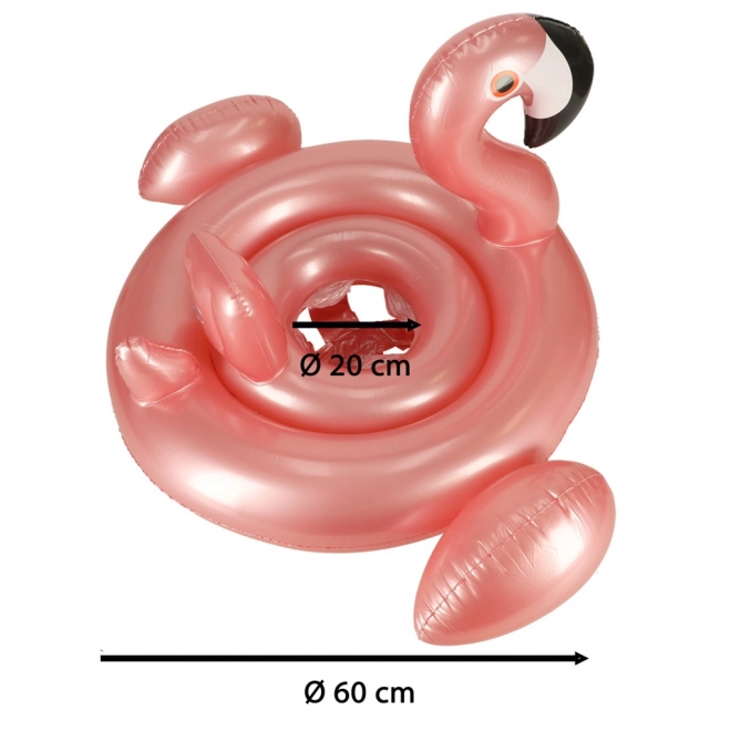 Opblaasbare band met zitje voor de kleintjes - flamingo
