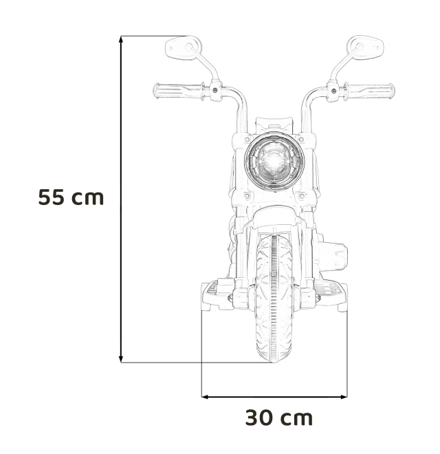 Motorrad Chopper FASTER – Weiß