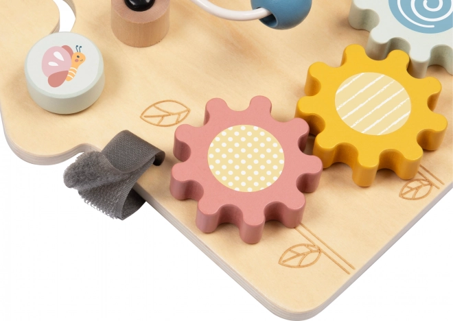 Tooky Toy Grote Houten Manipulatiebord Huisje - Activiteitencentrum