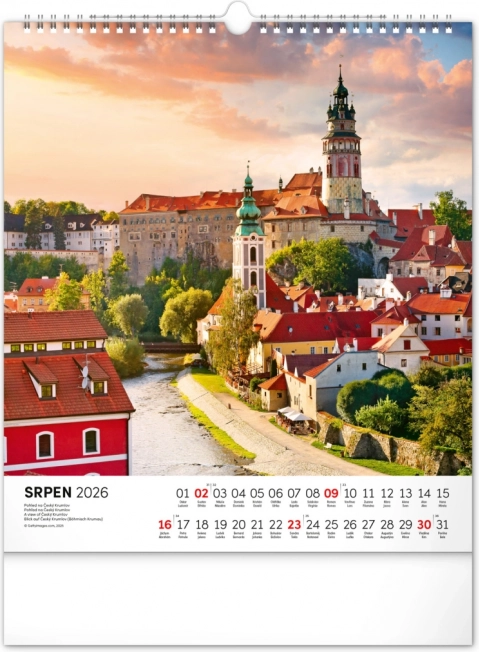 Wall Calendar Czech Republic 2026