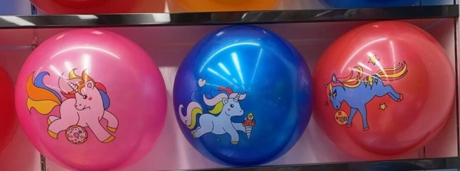 Niet opgeblazen rubberen bal - eenhoorn 22 cm