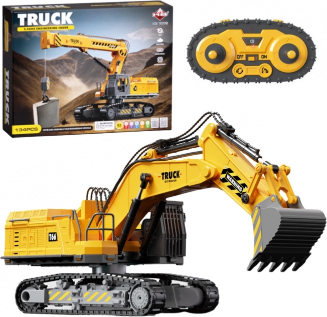 Kit de construction RC excavatrice à chenilles télécommandée 133 pièces