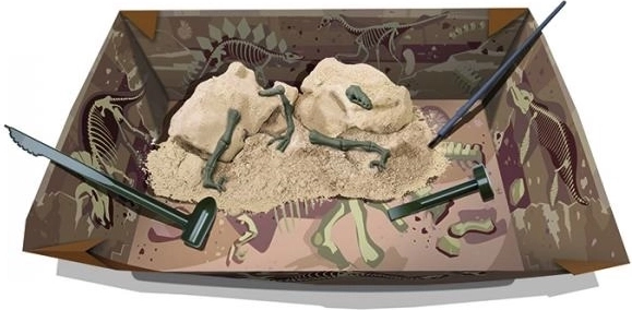 Velociraptor-dinosaurus skelet – 4M opgraafset