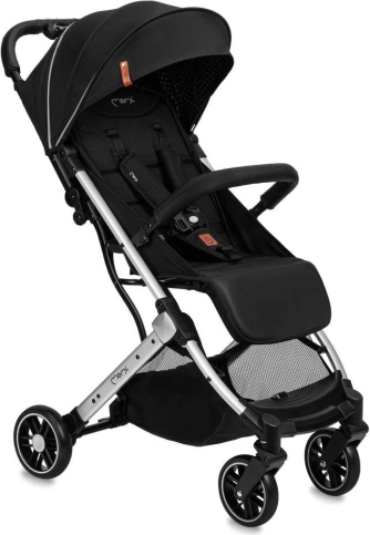 Sportkinderwagen MoMi ESTELLE LIGHT zwart met zilveren frame