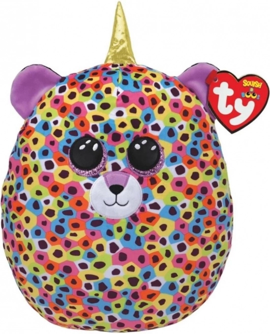 TY Squish-a-Boos plush pillow leopard with horn, multicolour 22 cm