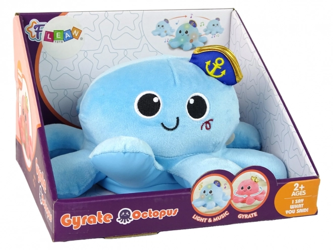 Aanraakbare speelgoed blauwe octopus
