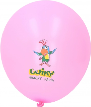 Roze opblaasballonnen met Wiky-opdruk – 100 stuks