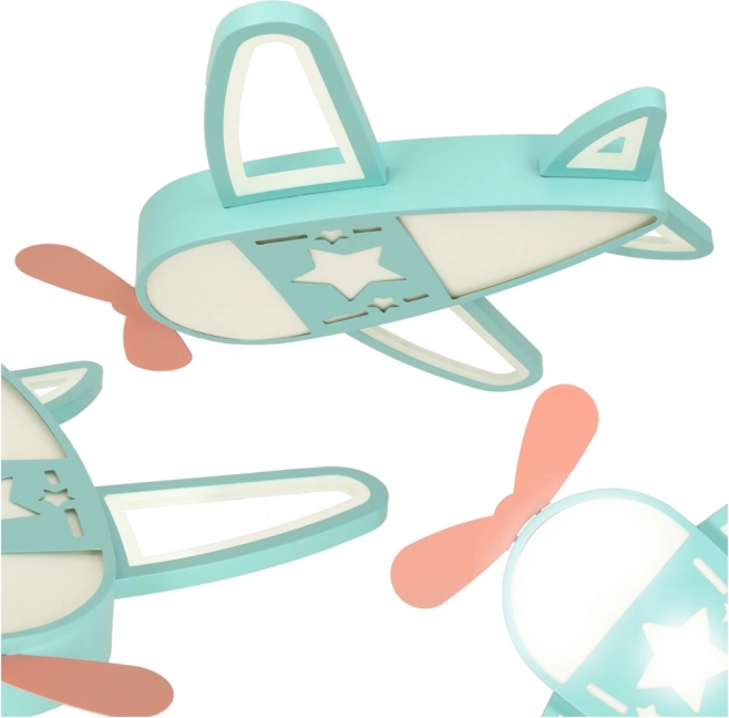Plafonnier LED pour enfants en forme d’avion avec télécommande