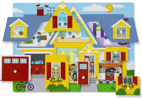 Geluidspuzzel van hout huis MELISSA & DOUG