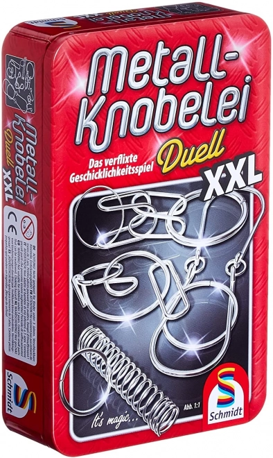 Set van metalen puzzels Duell XXL in metalen doos
