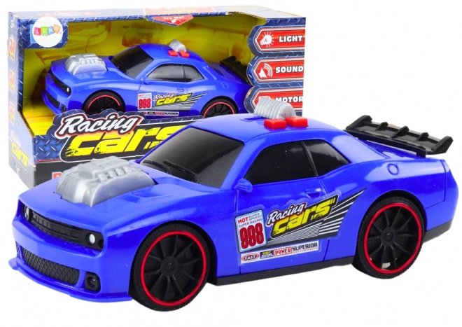 Spielzeug-Rennauto mit Licht- und Soundeffekten blau