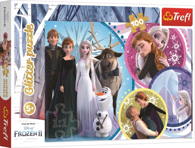Glitterende puzzel Frozen 2: In het licht van liefde