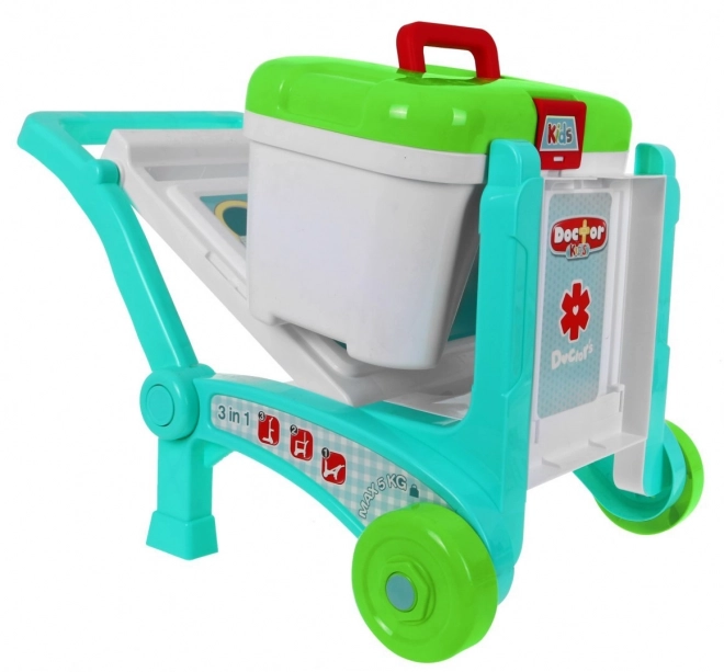 Draagbare medische kast voor kinderen 3+ Koffer + tafel + 2 typen karretjes + accessoires