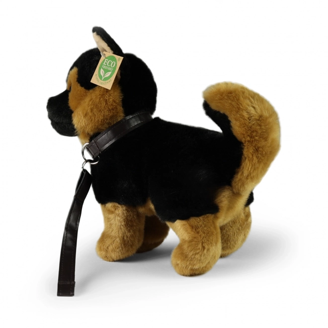 Plush German Shepherd with Leash Eco Friendly