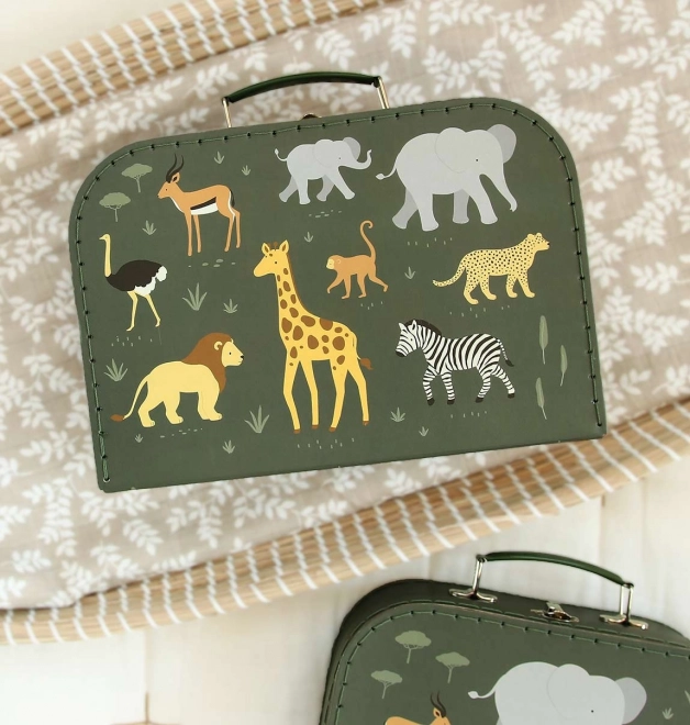 A Little Lovely Company Set aus zwei Pappschachteln – Tiere der Savanne