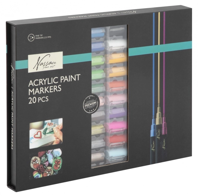 Set van 20 acrylstiften