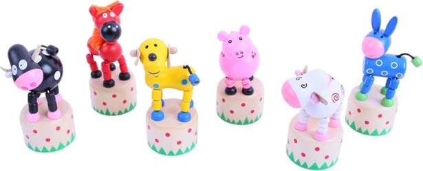 Wooden Press-Down Animals Bigjigs Toys