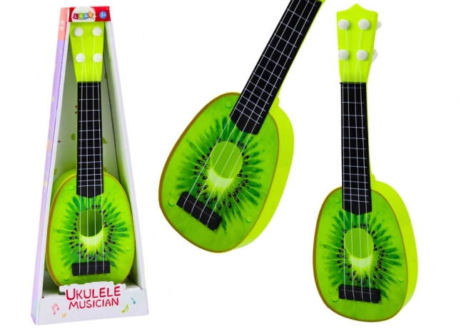 Kinderen Ukulele Mini Gitaar 4 snaren Kiwi Fruit Groen 15"