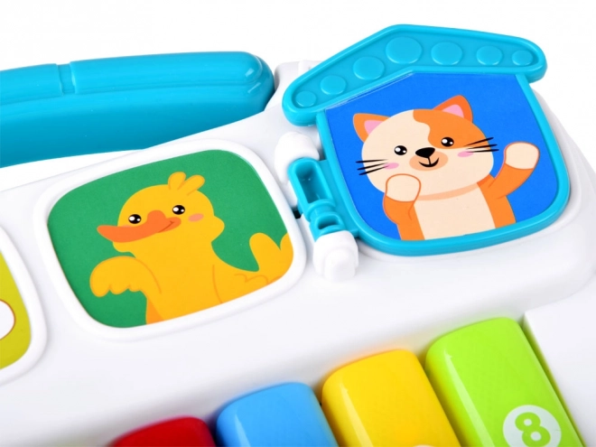 Vrolijk muziekpiano met dieren