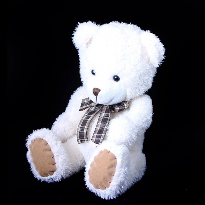 Plush bear with bow and patch