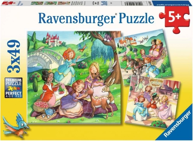 Little Princesses Puzzle 3×49 pieces RAVENSBURGER