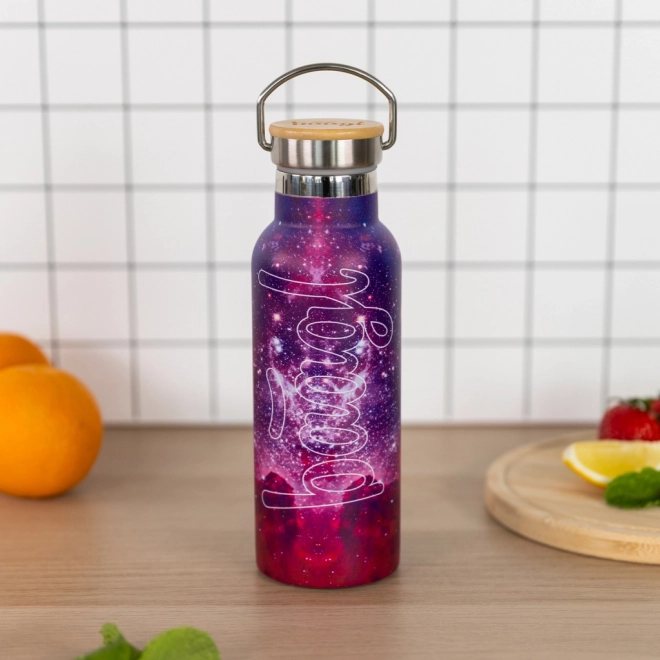 Thermosfles met bamboedeksel Galaxy 500 ml