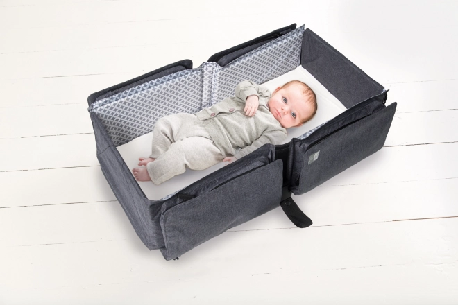Luiertas en draagtas Baby Travel Grijs