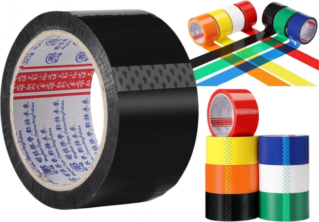 ruban d’emballage acrylique noir 48 mm x 50 yd