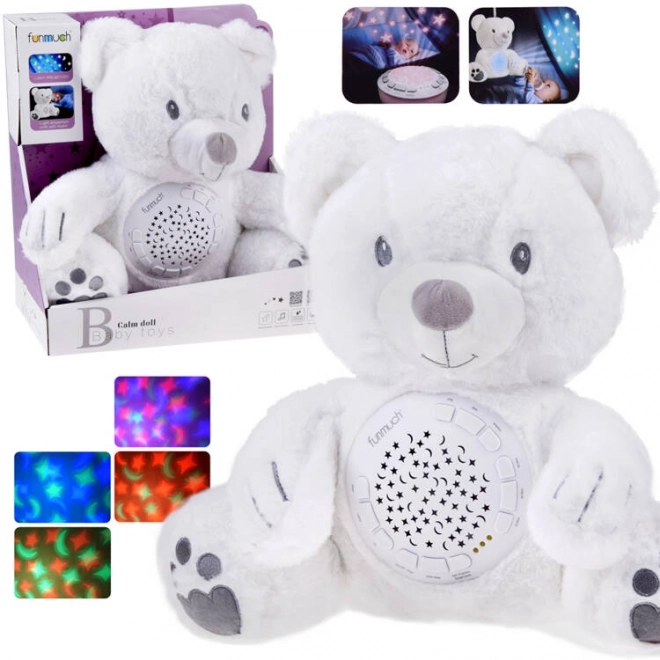 Pluche teddybeer met melodieën en projector