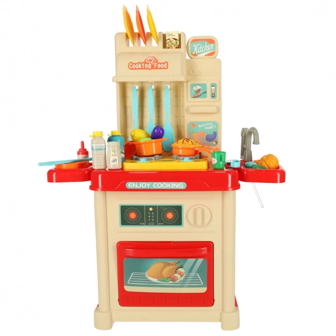 Kinder plastic keuken met verlichting en 44 elementen