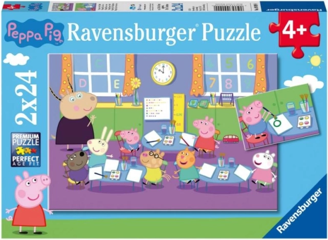 Ravensburger puzzle Peppa Pig 2×24 pieces – classroom