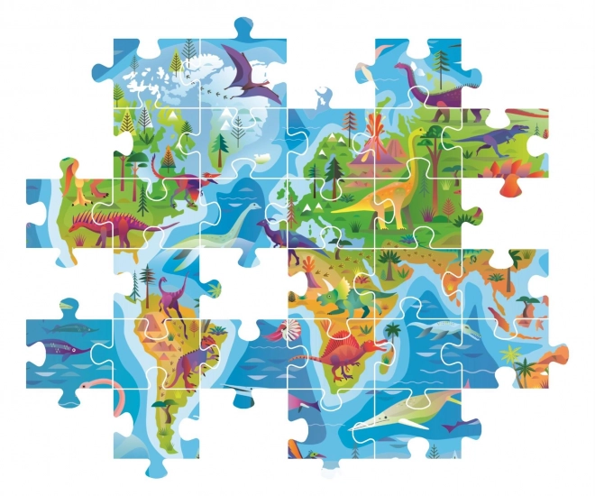 Puzzel 180 stukjes Dinosauriërs Kaart