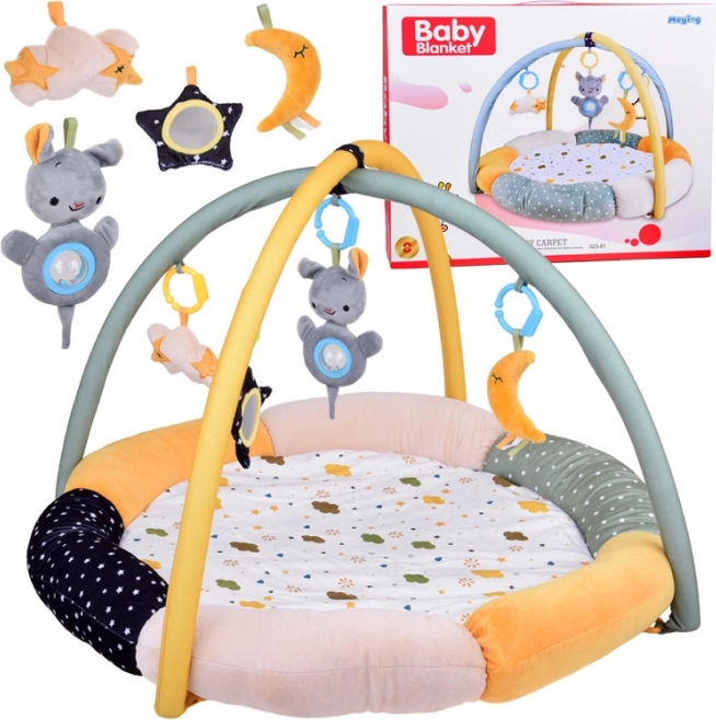 Tapis éducatif doux avec arche au style nuage