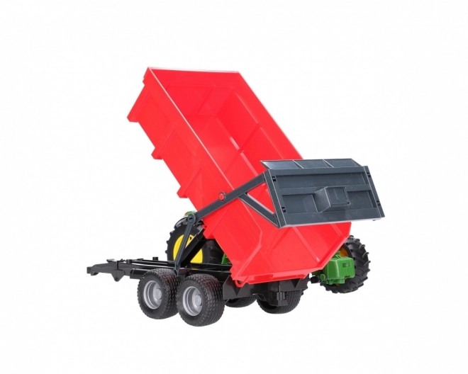 Bruder Trekker John Deere met kiepende aanhanger