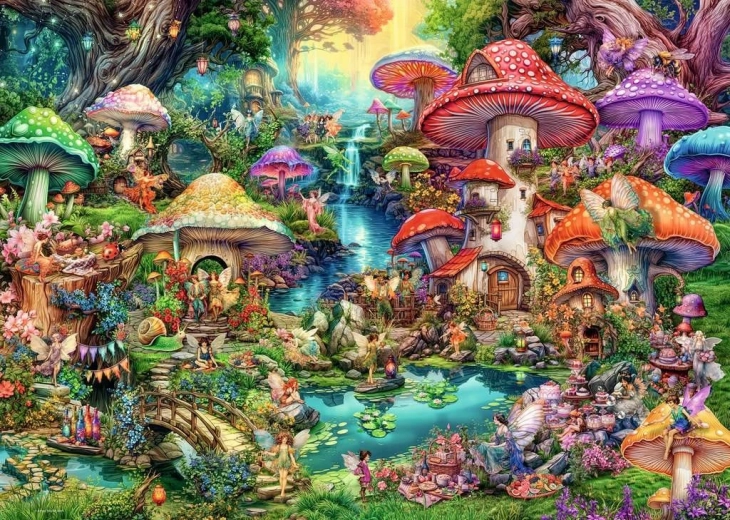 Ravensburger Puzzle Mushroom Village 1000 Pieces