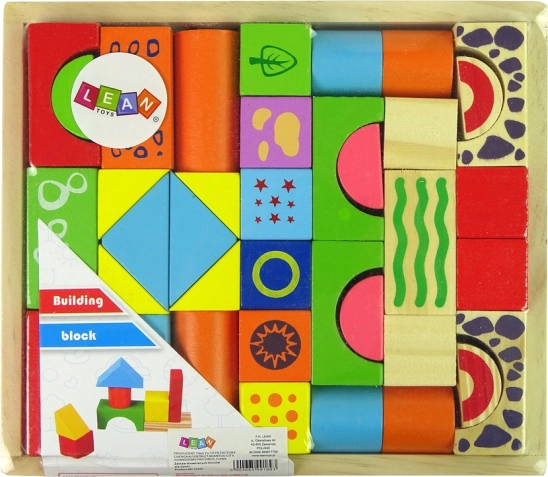 Wooden Building Blocks Castle and Shapes