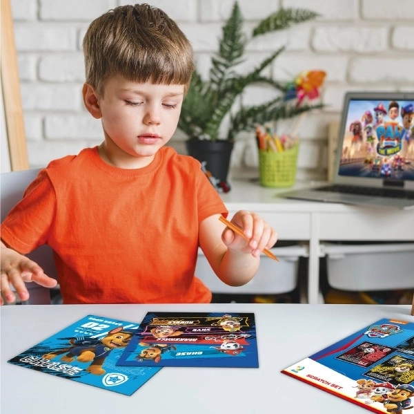 Scratch afbeelding Paw Patrol gekleurd