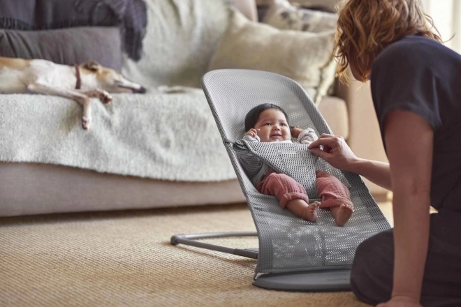 BABYBJORN - Wipstoeltje BLISS MESH - Parelroze – Grijs
