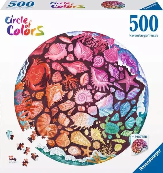 Puzzel kleurenpalet schelp 500 stukjes