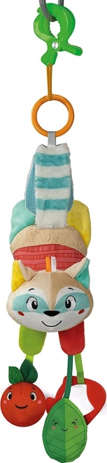 Raton laveur en peluche avec clip de suspension BABY CLEMENTONI
