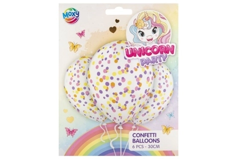 Confettiballonnen 30 cm 6 stuks