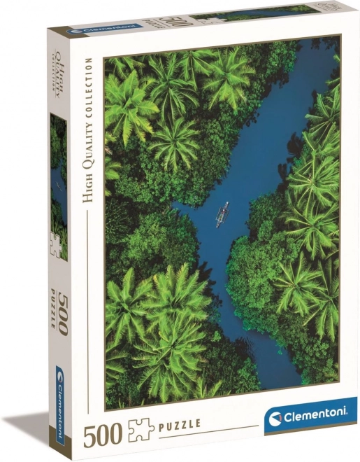 Puzzel met tropisch uitzicht vanuit vogelperspectief