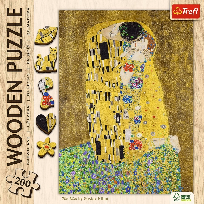 Holzpuzzle Gustav Klimt - Der Kuss 200 Teile