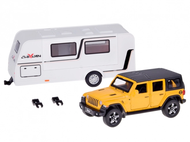 Auto voor vakantie terreinwagen en caravan