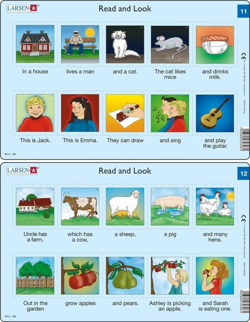 Educatieve puzzel Engels – korte teksten, 10 stukjes