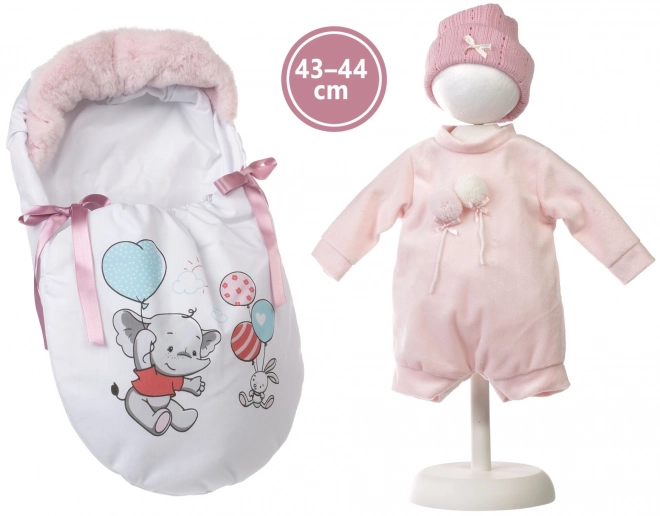 Llorens M844-52 kleding voor babypop NEW BORN maat 43-44 cm