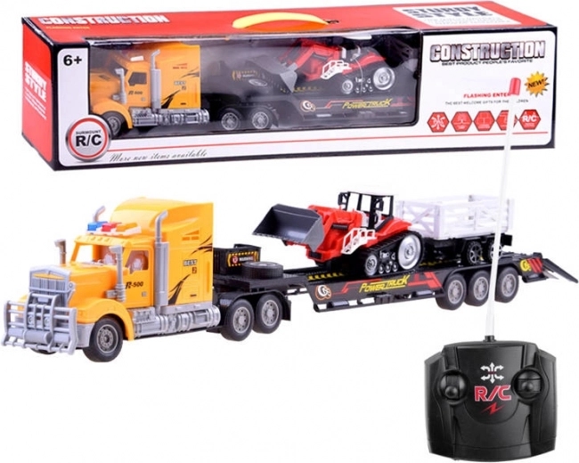 RC truck with low-loader trailer and tractor with trailer – Rc0208