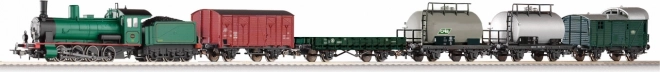 Startset goederentrein met stoomlocomotief Rh 71 (G 7.1) SNCB, schaal H0