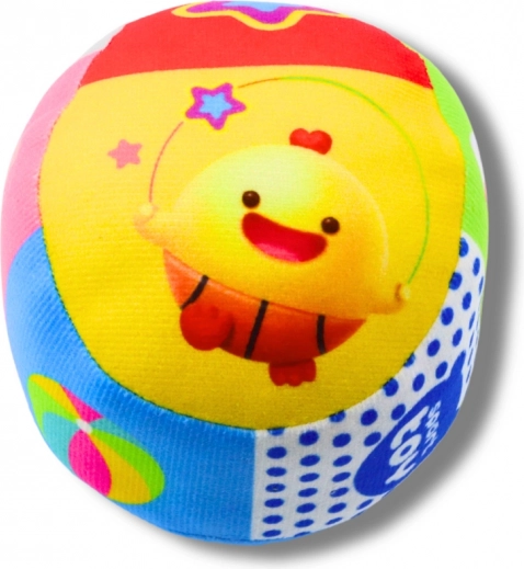 Bunter weicher Ball mit Rassel für Babys 9 cm