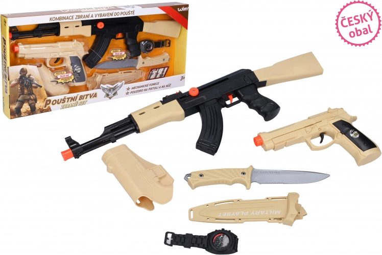 Spielzeug-Set Gewehr Wüstenschlacht 52 cm – tschechische Verpackung